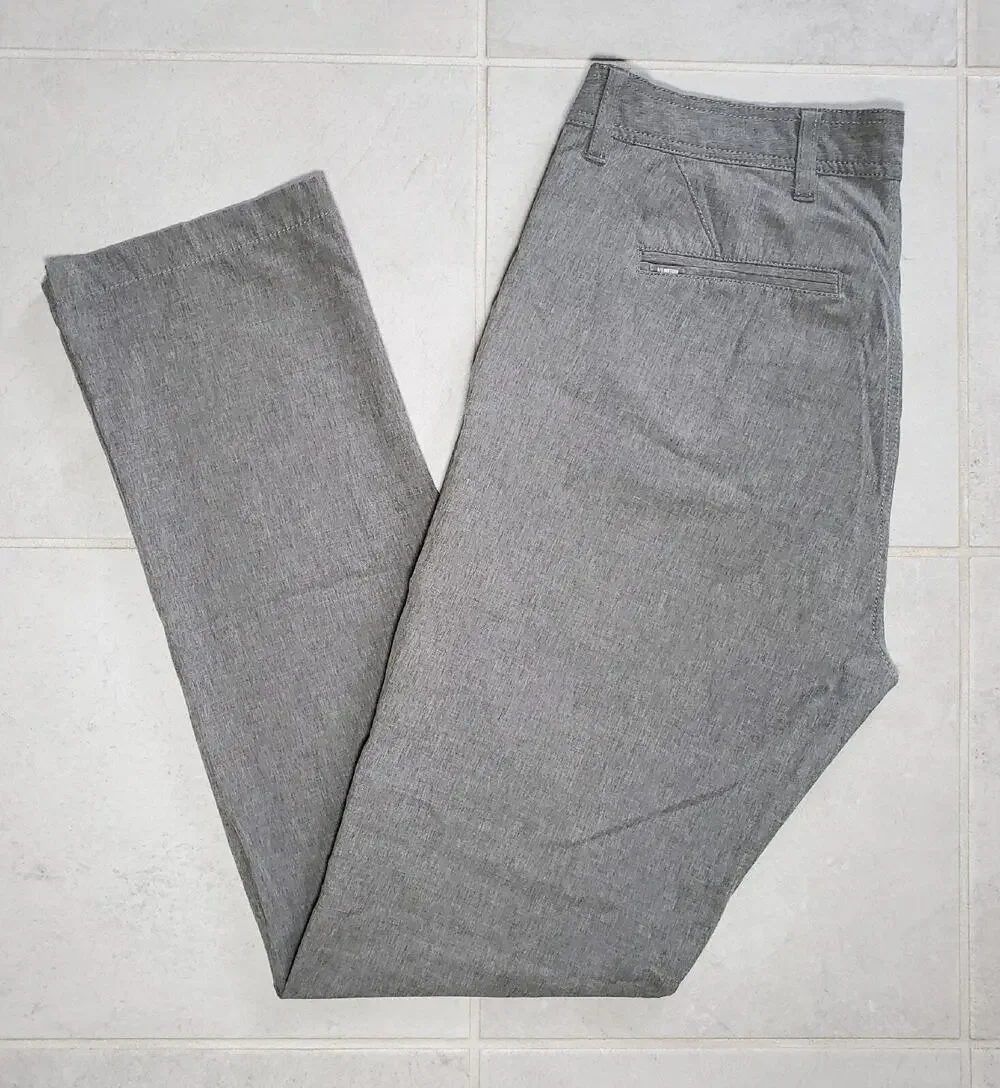 Linksoul Men's Size 32R Gray Straight Leg Golf Chino Pants